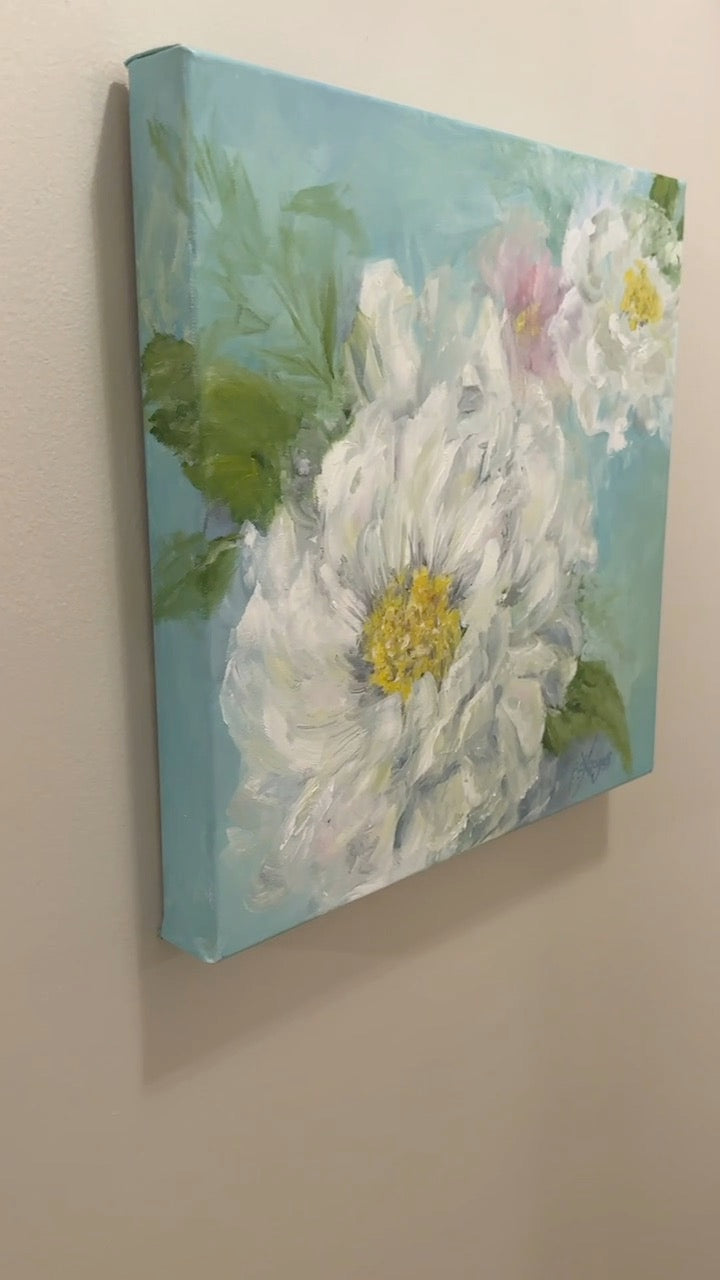 Clouds of Peonies | Original Oil Painting